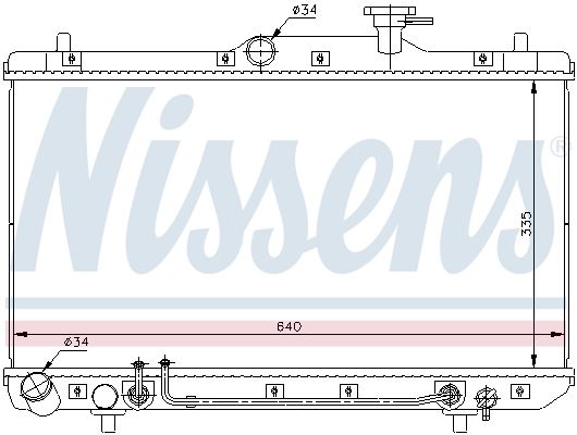 NISSENS Радиатор, охлаждение двигателя 67023