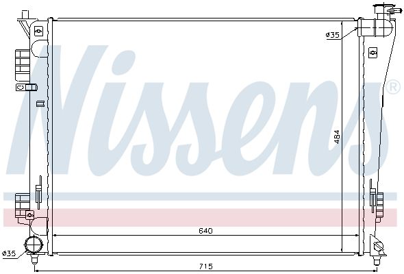 NISSENS Радиатор, охлаждение двигателя 67550