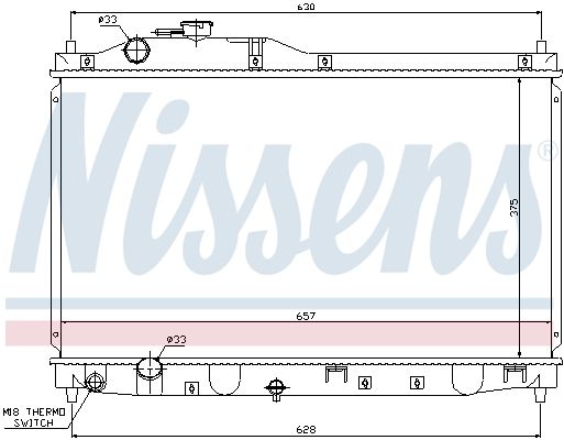 NISSENS radiatorius, variklio aušinimas 68145