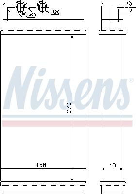 NISSENS Теплообменник, отопление салона 70230