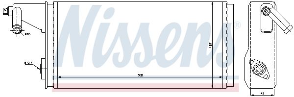 NISSENS Теплообменник, отопление салона 71808