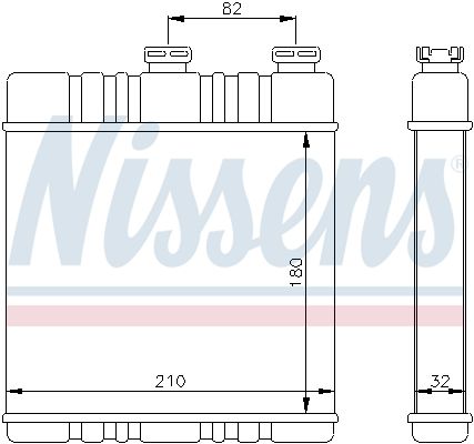 NISSENS Теплообменник, отопление салона 72660