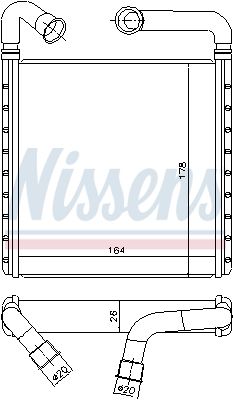 NISSENS Теплообменник, отопление салона 73943