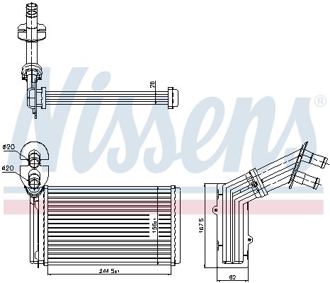 NISSENS Теплообменник, отопление салона 73973