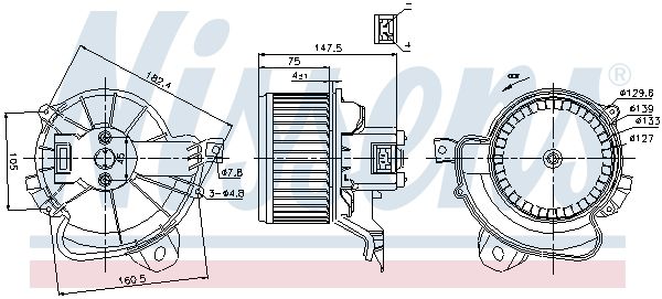 NISSENS vidaus pūtiklis 87086