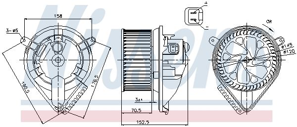 NISSENS vidaus pūtiklis 87156