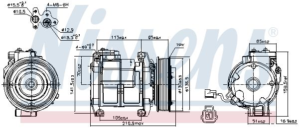 NISSENS Компрессор, кондиционер 89084