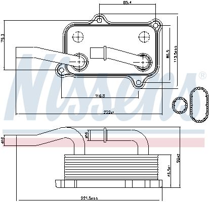NISSENS масляный радиатор, двигательное масло 90599