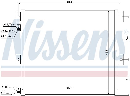 NISSENS Конденсатор, кондиционер 940075