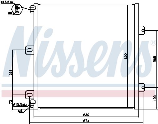 NISSENS Конденсатор, кондиционер 940076