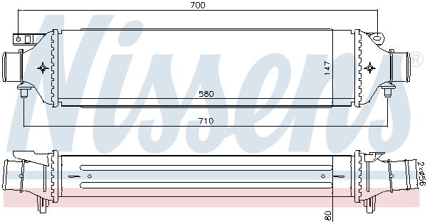 NISSENS tarpinis suslėgto oro aušintuvas, kompresorius 96477