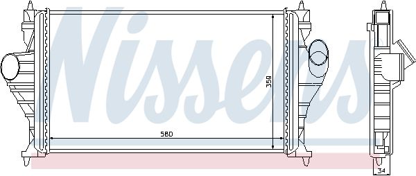 NISSENS Интеркулер 96838