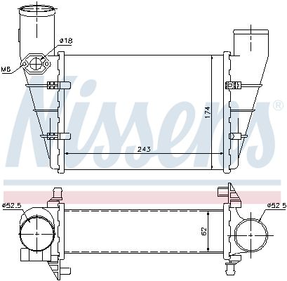 NISSENS Интеркулер 96896