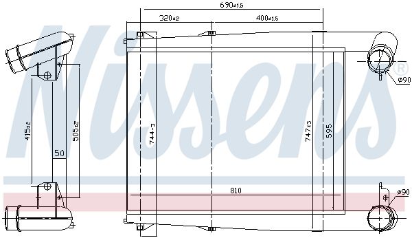 NISSENS Интеркулер 97028