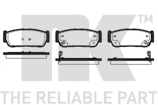 NK Комплект тормозных колодок, дисковый тормоз 223510