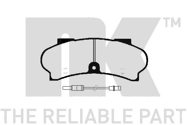 NK Комплект тормозных колодок, дисковый тормоз 223724