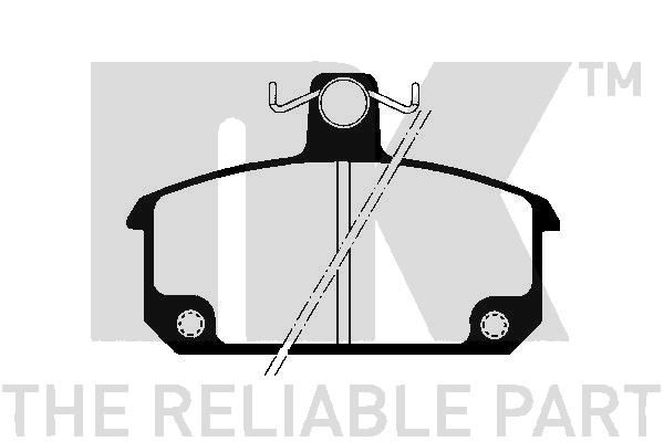 NK Комплект тормозных колодок, дисковый тормоз 223912