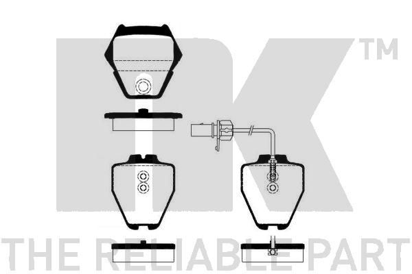 NK Комплект тормозных колодок, дисковый тормоз 224784
