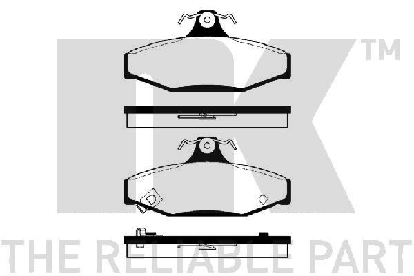 NK Комплект тормозных колодок, дисковый тормоз 229214