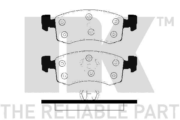 NK Комплект тормозных колодок, дисковый тормоз 229303
