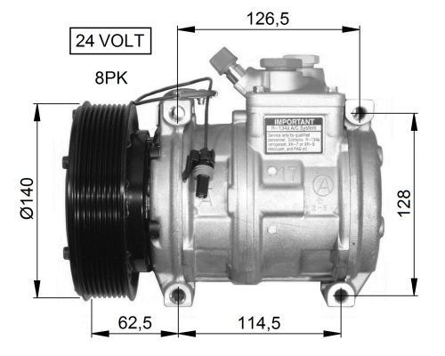 NRF Компрессор, кондиционер 32662G