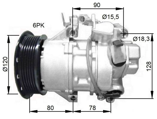 NRF Компрессор, кондиционер 32740G