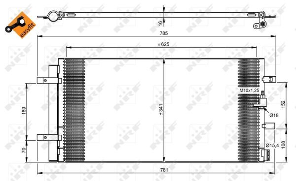 NRF Конденсатор, кондиционер 350046