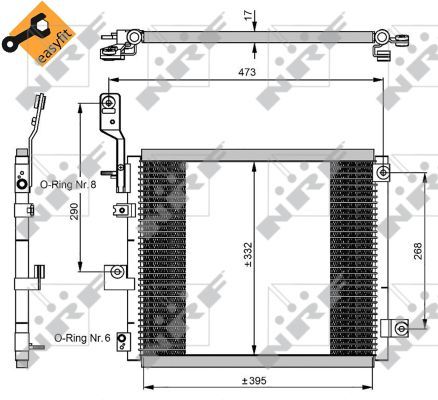 NRF Конденсатор, кондиционер 350047