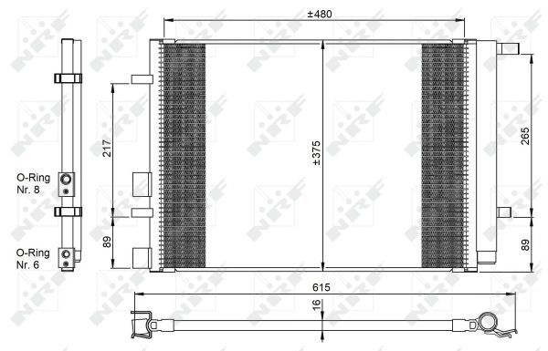 NRF Конденсатор, кондиционер 350095