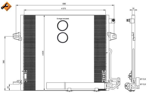 NRF Конденсатор, кондиционер 35927