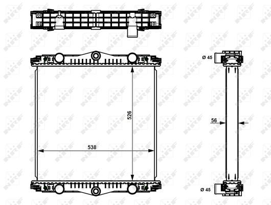 NRF Радиатор, охлаждение двигателя 509569