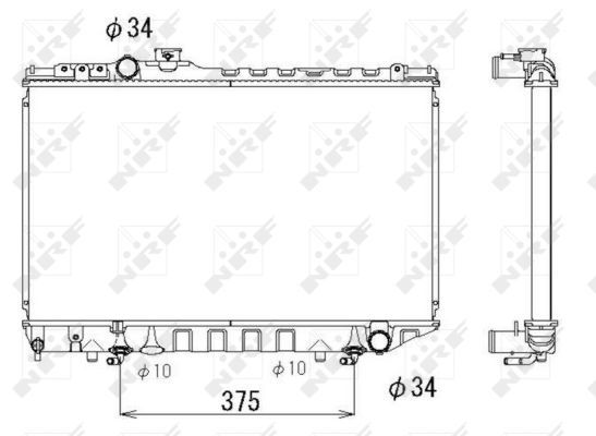 NRF Радиатор, охлаждение двигателя 53334