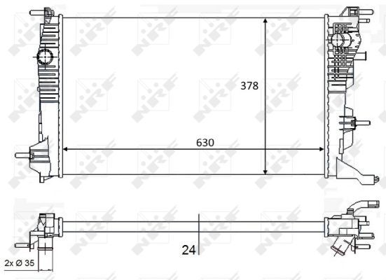 NRF Радиатор, охлаждение двигателя 58388