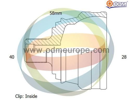 ODM-MULTIPARTS Шарнирный комплект, приводной вал 12-011371