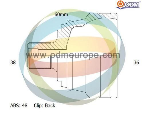 ODM-MULTIPARTS Шарнирный комплект, приводной вал 12-011714