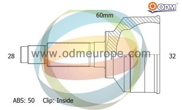 ODM-MULTIPARTS jungčių komplektas, kardaninis velenas 12-040852