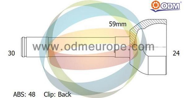 ODM-MULTIPARTS jungčių komplektas, kardaninis velenas 12-090248