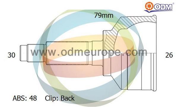 ODM-MULTIPARTS Шарнирный комплект, приводной вал 12-141456