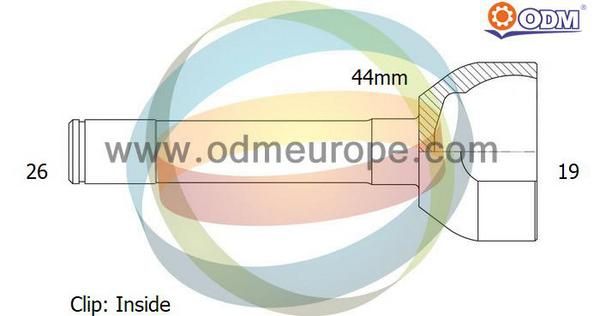 ODM-MULTIPARTS Шарнирный комплект, приводной вал 12-300725