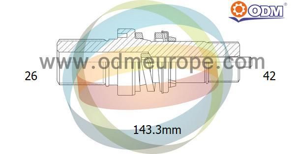 ODM-MULTIPARTS Полуосевой вал, дифференциал 16-210090