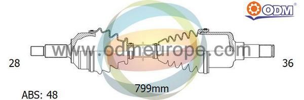 ODM-MULTIPARTS Приводной вал 18-011421