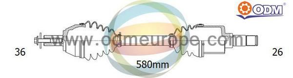 ODM-MULTIPARTS Приводной вал 18-011700