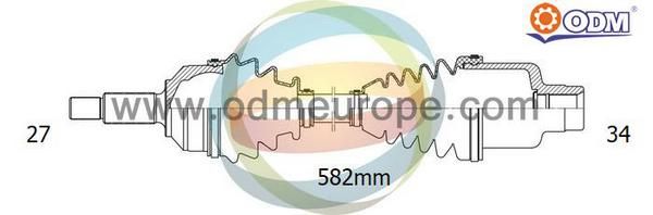 ODM-MULTIPARTS Приводной вал 18-012340