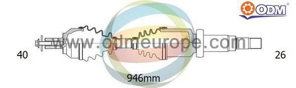 ODM-MULTIPARTS Приводной вал 18-012630