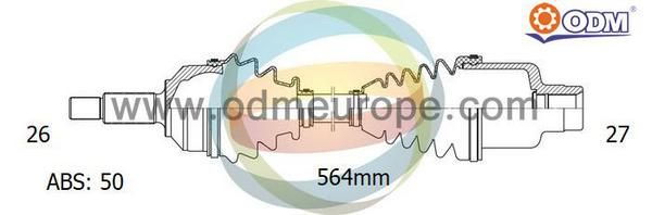 ODM-MULTIPARTS Приводной вал 18-041221