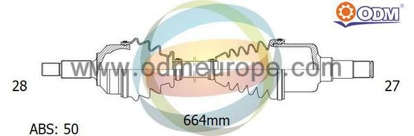 ODM-MULTIPARTS Приводной вал 18-042281