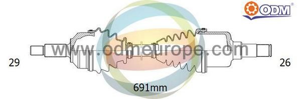 ODM-MULTIPARTS Приводной вал 18-061690