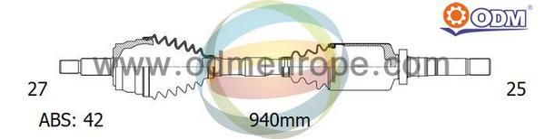 ODM-MULTIPARTS Приводной вал 18-062041