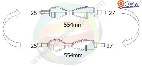 ODM-MULTIPARTS kardaninis velenas 18-141120