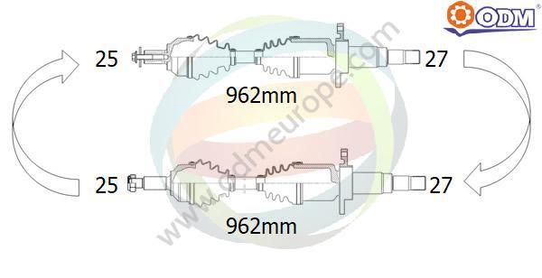 ODM-MULTIPARTS kardaninis velenas 18-142120